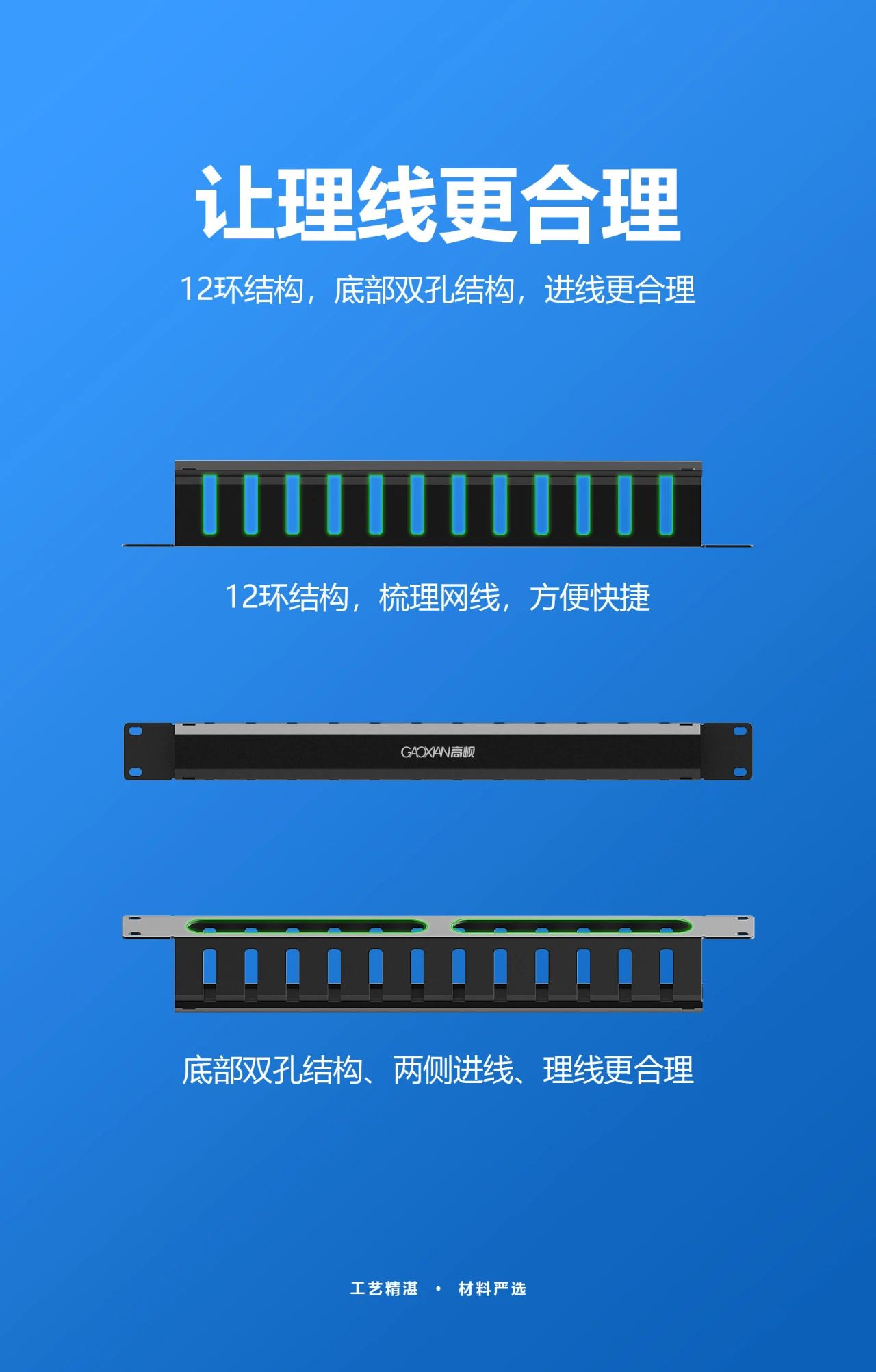 让理线更合理 12环结构 底部双孔结构 进线更合理